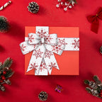Christmas Snowflake Wired Ribbon – Red White Burlap Bow Christmas Ribbon Richie's