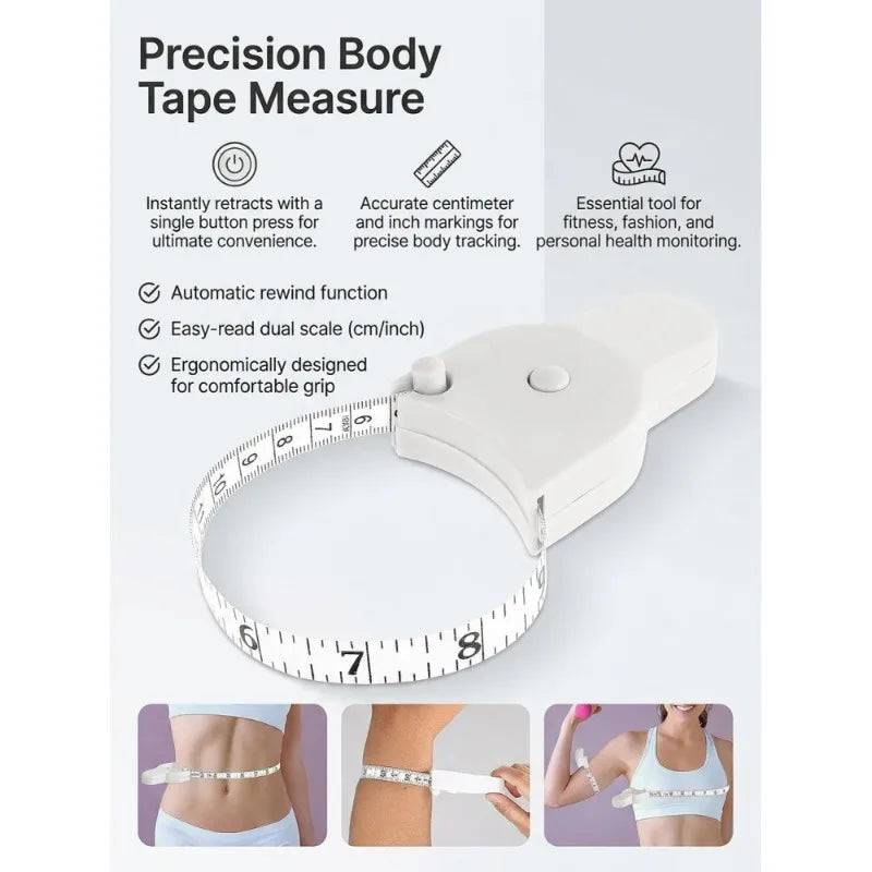 Retractable Body Measuring Tape 1.5M Dual-Scale Sewing Ruler Body Measuring Tape Richie's