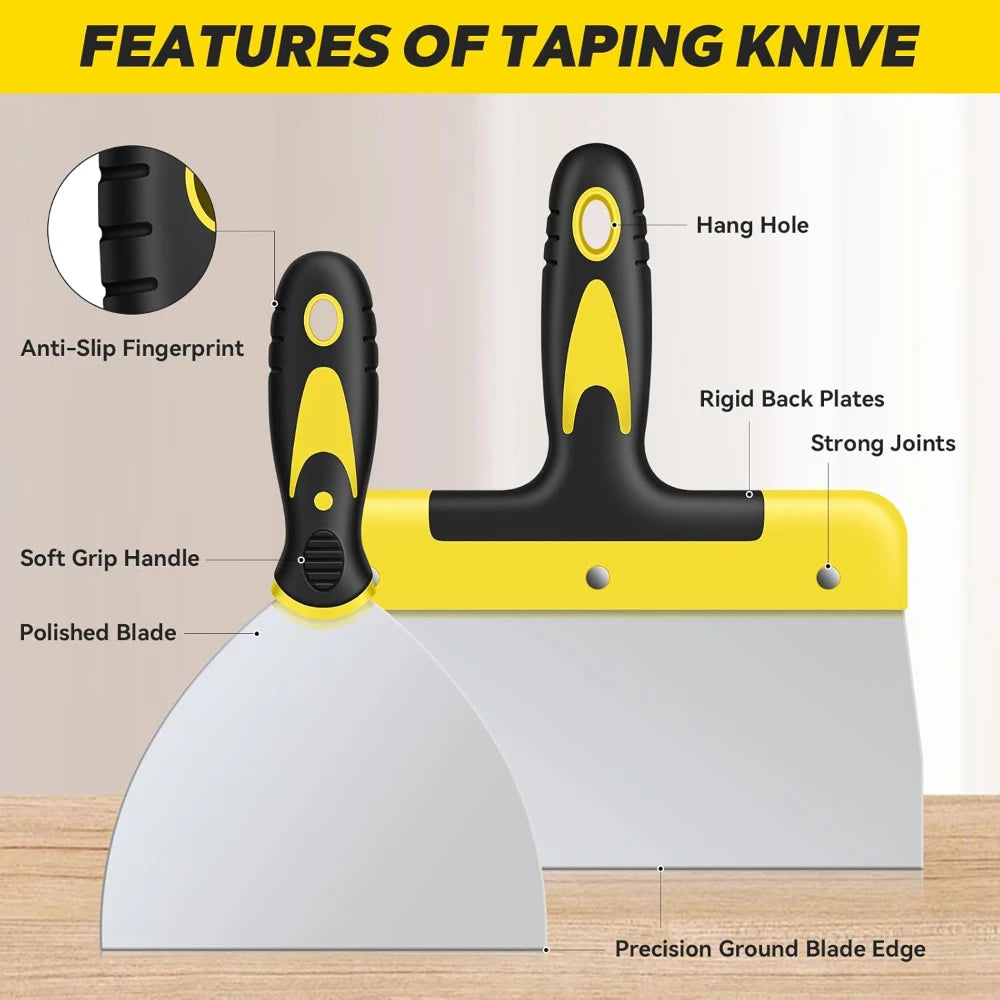 4-Piece Putty Knife Set – Stainless Steel Scraper Tool Kit Putty Knife Set Richie's