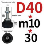 4pcs Adjustable Leveling Feet M5-M12 Nickel Plated Nylon Base Adjustable Leveling Feet Richie's D40xM10x30 4pcs
