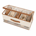 Clear Window Collapsible Closet Storage Bin with Lid Closet Storage Bin Richie's Light Grey