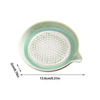 Handmade Ceramic Garlic Grater Plate – Gradient Glaze Kitchen Dish Ceramic Grater Plate Richie's Green