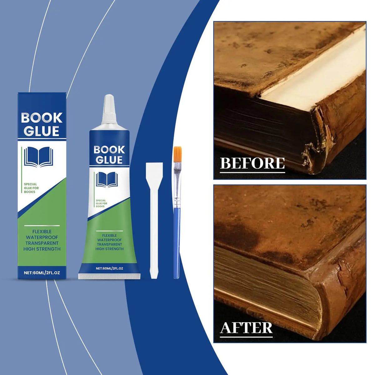 Book Binding Glue 60ml – Clear Flexible Paper Repair Adhesive Book Binding Adhesive Richie's Default Title