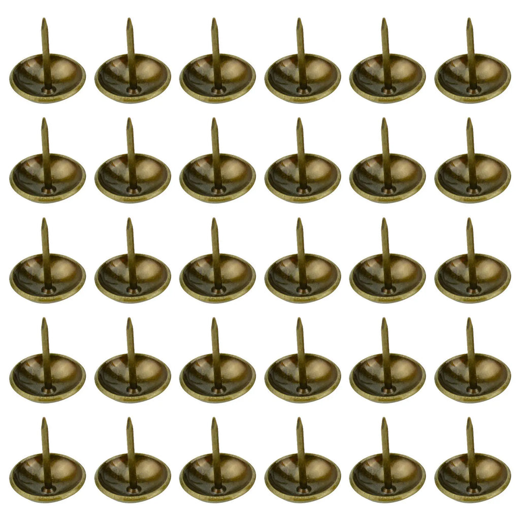 100Pcs Brass Round Upholstery Tacks 10x15mm Furniture Nails Upholstery Tacks Richie's Default Title