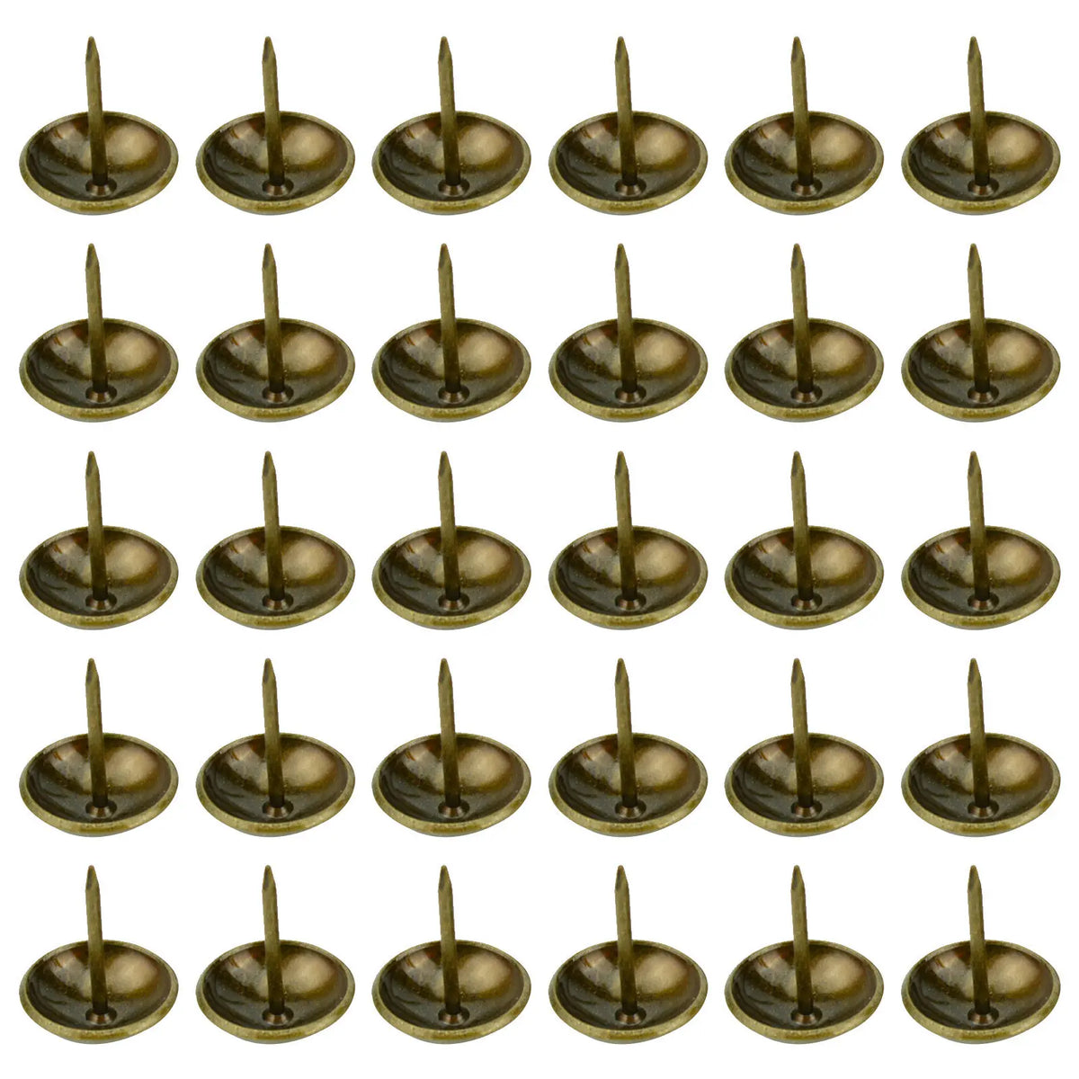 100Pcs Brass Round Upholstery Tacks 10x15mm Furniture Nails Upholstery Tacks Richie's Default Title