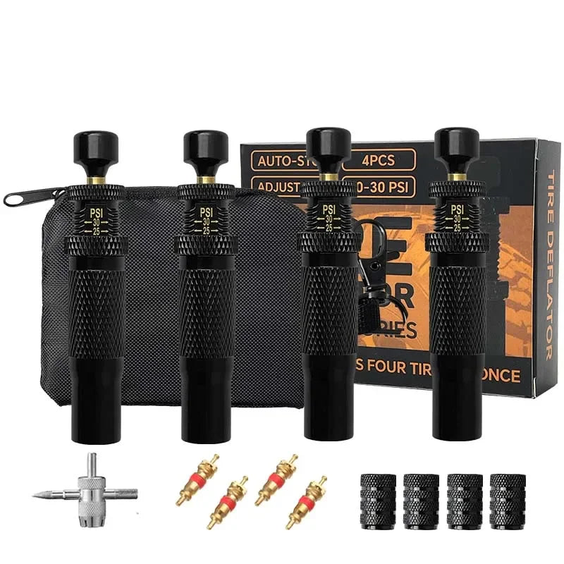 Adjustable Auto Stop Tire Deflator – Precision Pressure Tool Tire Deflator Tool Richie's With valve core set