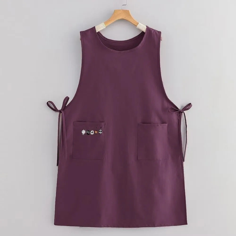 Waterproof Long Vest Apron with Pockets | Kitchen & Art Kitchen Apron Richie's Purple