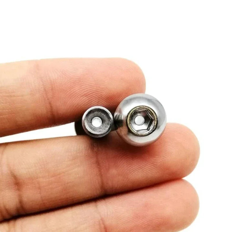 10PCS 304 Stainless Steel Round Head Hex Hollow Screws M2–M6 Hollow Machine Screws Richie's M4 3mm