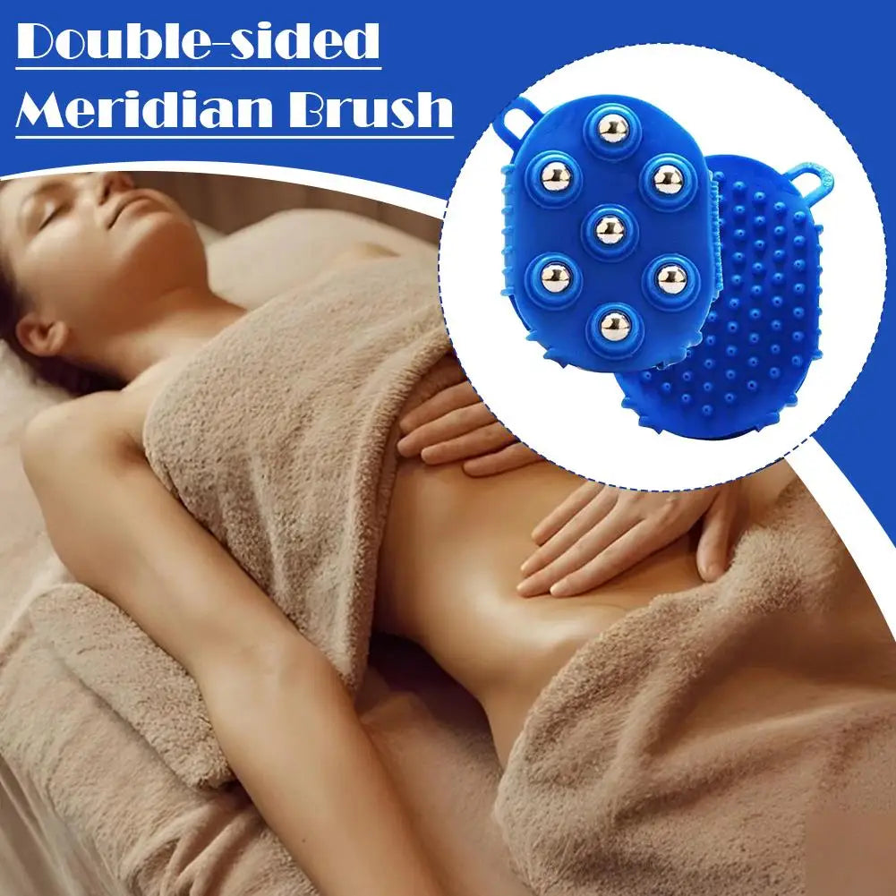 Double-Sided Steel Ball Massage Brush – Body Massager Tool Body Massage Brush Richie's