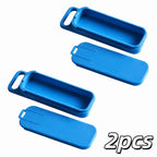 2-Pack Mini Plastic Storage Box Sliding Lid & Handle Mini Storage Box Richie's Blue