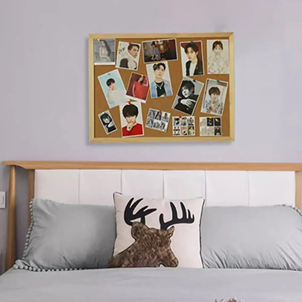 Wooden Frame Cork Bulletin Board – Memo & Photo Display Cork Bulletin Board Richie's