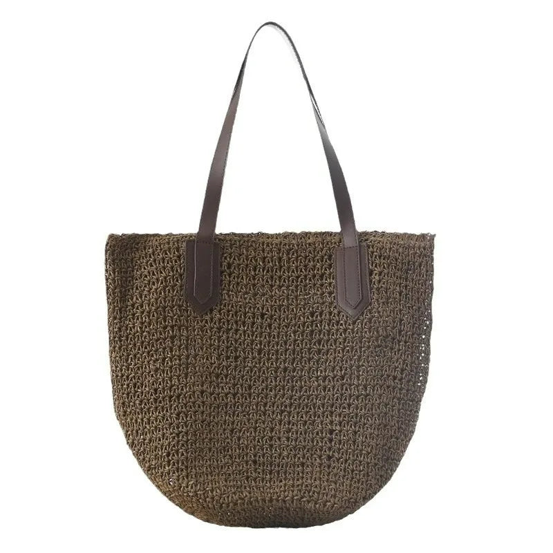 Handmade Rattan Straw Beach Bag Women's Bohemian Tote Woven Straw Tote Richie's