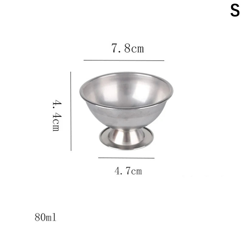 Stainless Steel Ice Cream Cups & Dessert Bowls | S, M, L Dessert Bowl Set Richie's S