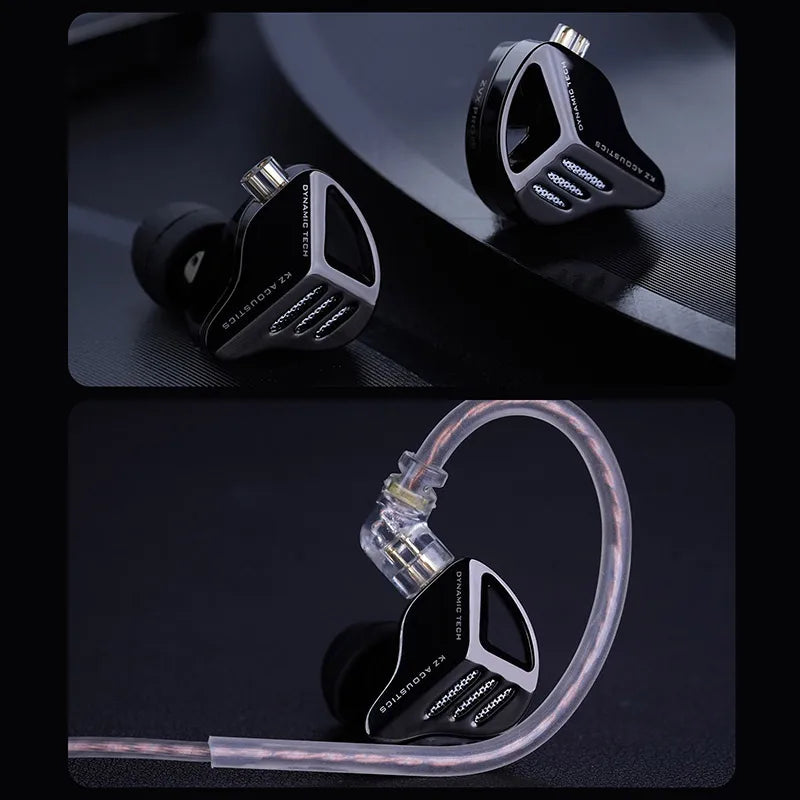KZ ZVX Pro Wired IEM Earphones HiFi Dual Driver Bass Gaming Wired IEM Earphones Richie's
