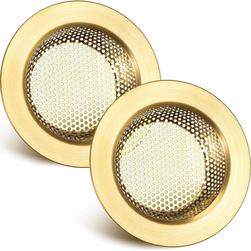 2-Pack Stainless Steel Kitchen Sink Strainer & Drain Filter Sink Drain Strainer Richie's Brushed gold 2pcs