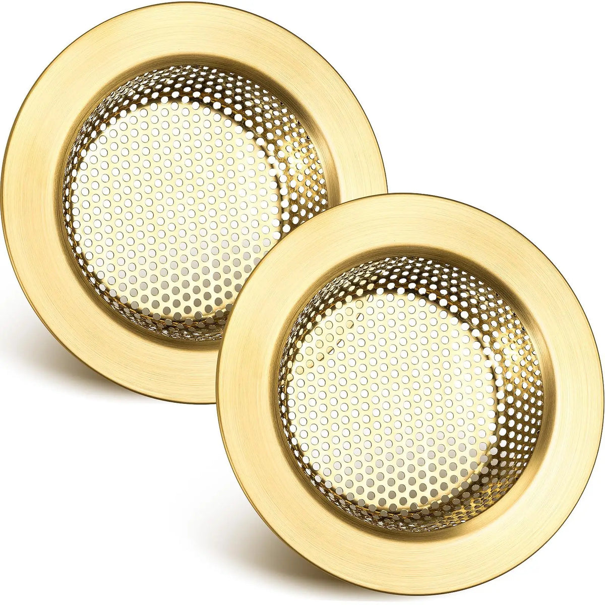 2-Pack Stainless Steel Kitchen Sink Strainer & Drain Filter Sink Drain Strainer Richie's Brushed gold 2pcs