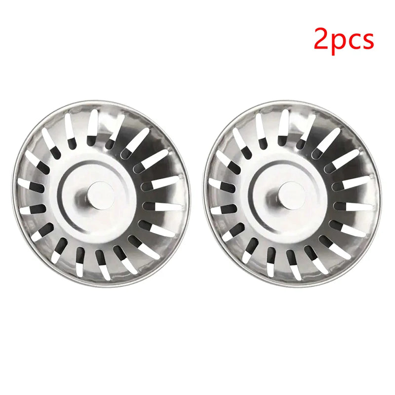 2-Pack Stainless Steel Sink Strainer Stopper & Floor Drain Filter Sink Strainer Stopper Richie's Silver