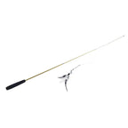 Retractable Cat Feather Wand Teaser Toy for Kittens Cat Feather Wand Richie's Yellow