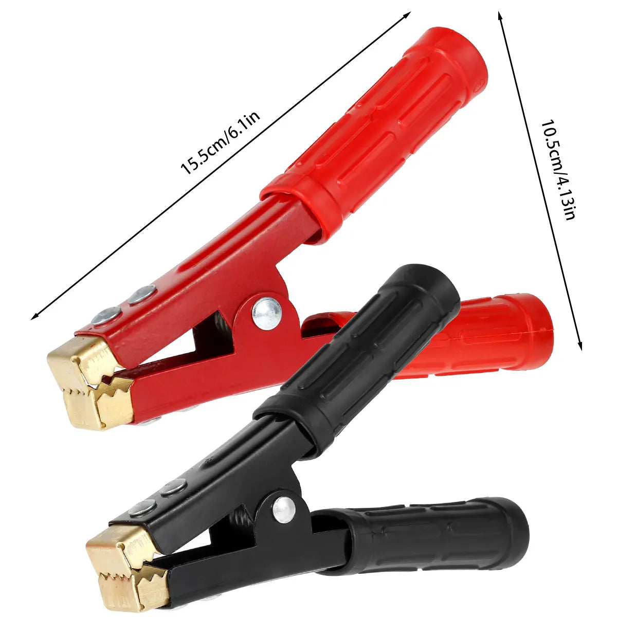 Heavy Duty Pure Copper Battery Alligator Clamps 500–1000A Battery Alligator Clamps Richie's B 2PCS