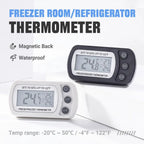 LCD Waterproof Fridge & Freezer Thermometer – Magnetic Back Fridge Thermometer Richie's