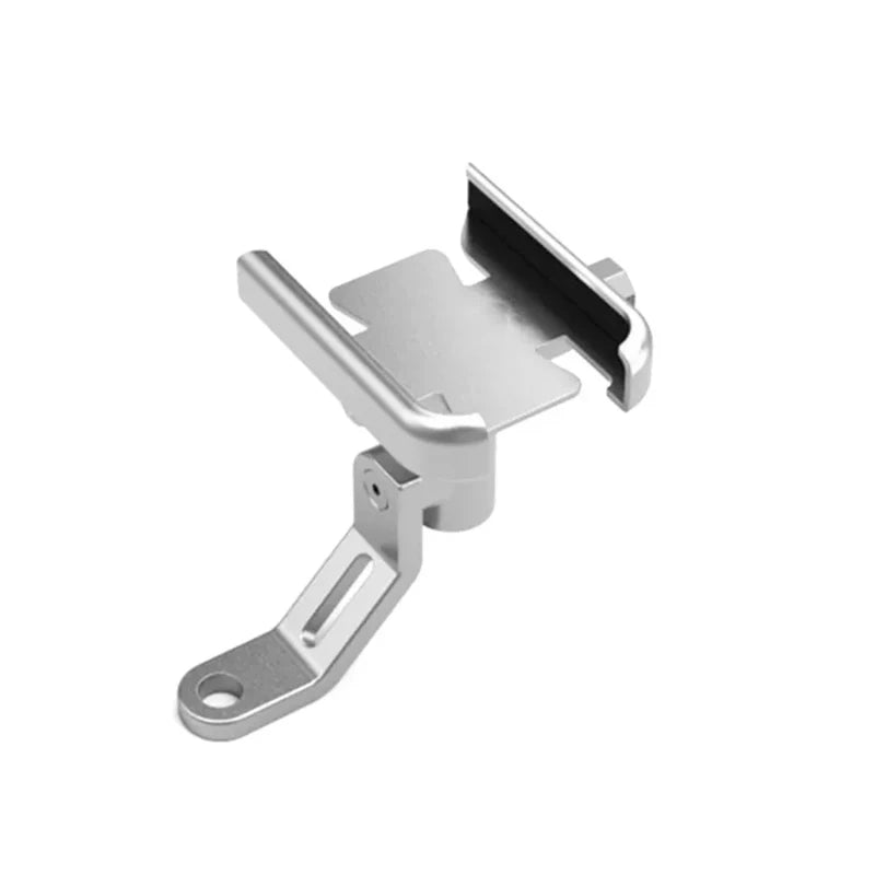 Motorcycle Bicycle Phone Holder Handlebar & Mirror Mount Phone Mount Bracket Richie's Silver Mirror Seat