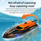 HXJRC HJ812 2.4G RC Speedboat 25km/h Waterproof LED Lights RC Racing Speedboat Richie's