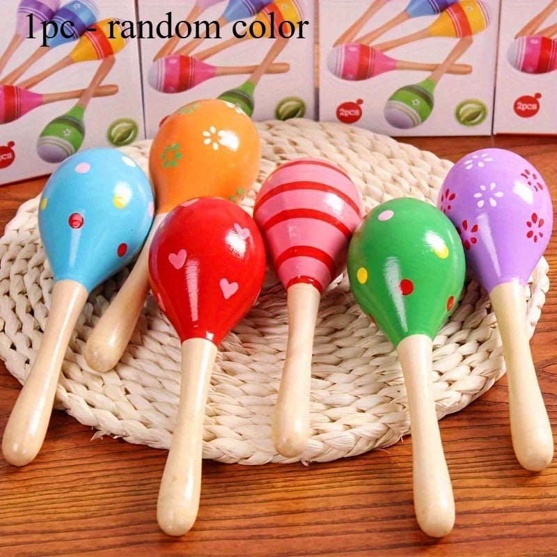 Wooden Sand Hammer Maraca – DIY Orff Percussion Instrument Percussion Instrument Richie's 1pc - large - random