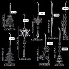 Acrylic Crystal Snowflake Ice Drop Christmas Tree Ornaments Christmas Tree Ornaments Richie's Set-1