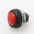 6Pcs PBS-33b 12mm Waterproof Momentary Push Button Switch 2-Pin Push Button Switch Richie's Red