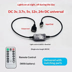 Light Sensor Auto Switch with Remote & Timer | DC 5V–24V Light Sensor Switch Richie's Black USB