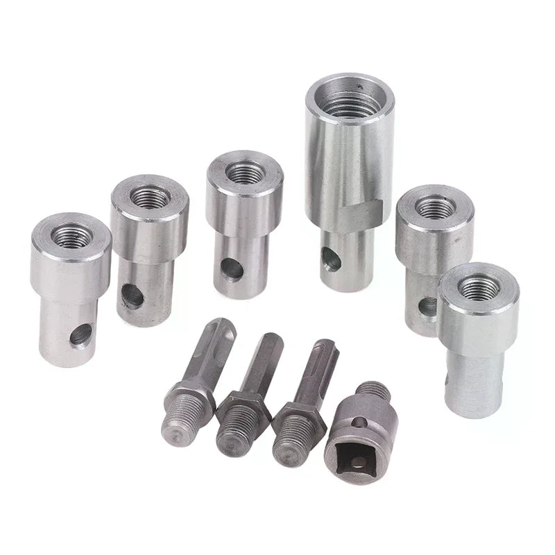 Earth Auger Adapter – 4 Interface Types, Round & Hex Handle Auger Drill Adapter Richie's