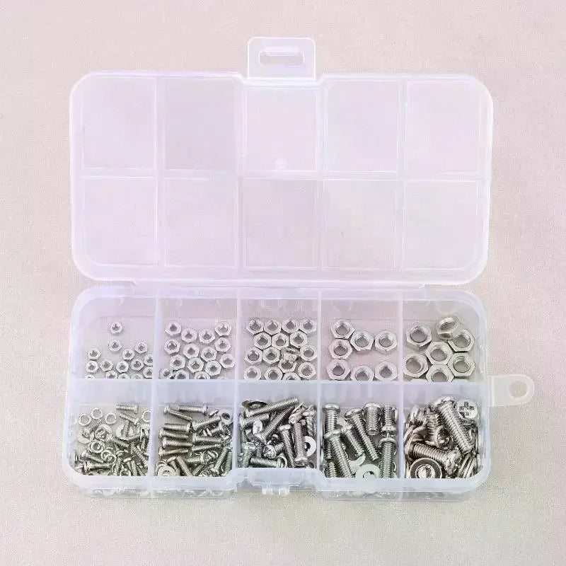 320Pcs M2–M5 Screws Bolts Nuts Washers Hardware Assortment Kit Hardware Fastener Kit Richie's