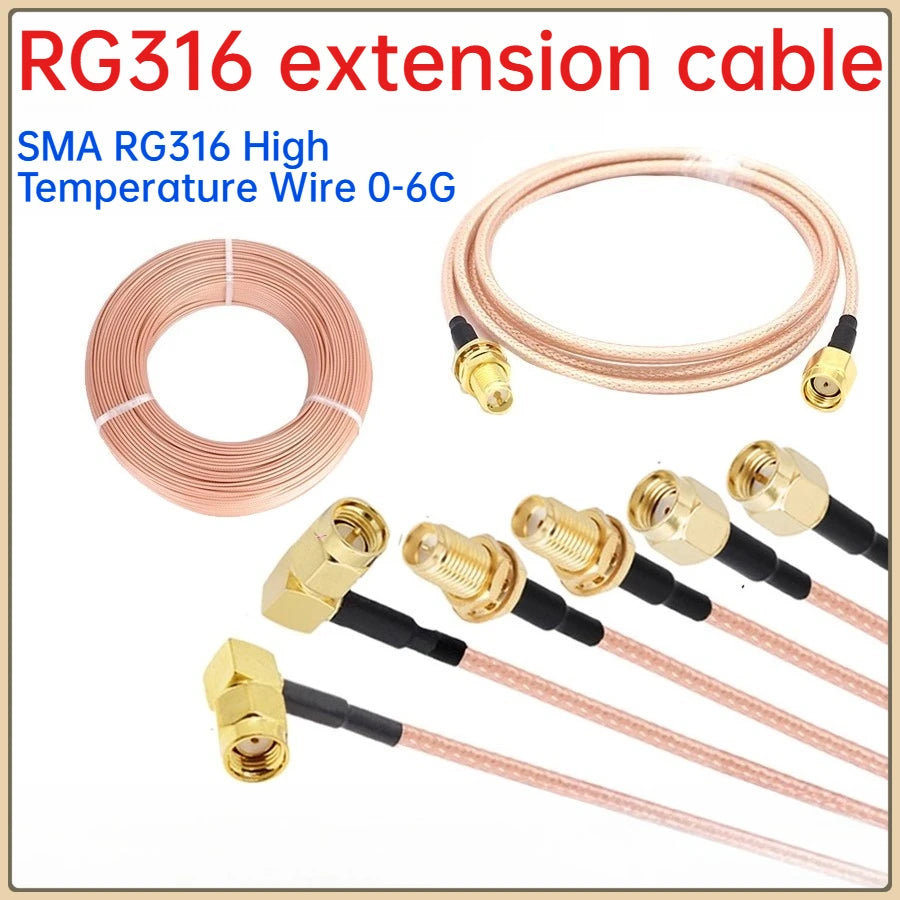 RF Coax Extension Cable BNC SMA MMCX SMB RG316 Adapter Coaxial RF Cable Richie's