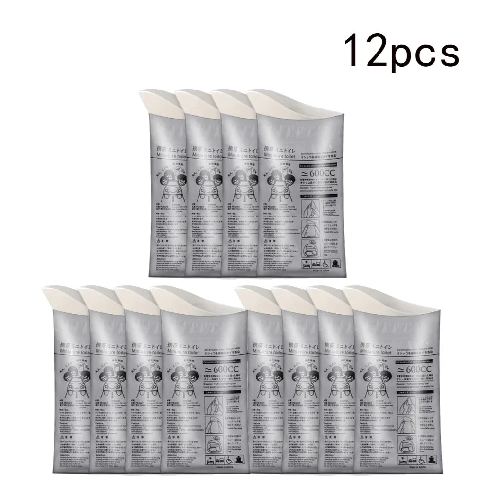 Portable Emergency Urine Bags 600ml Travel Urinal Bags 4–20 Pack Emergency Urinal Bag Richie's 12PCS