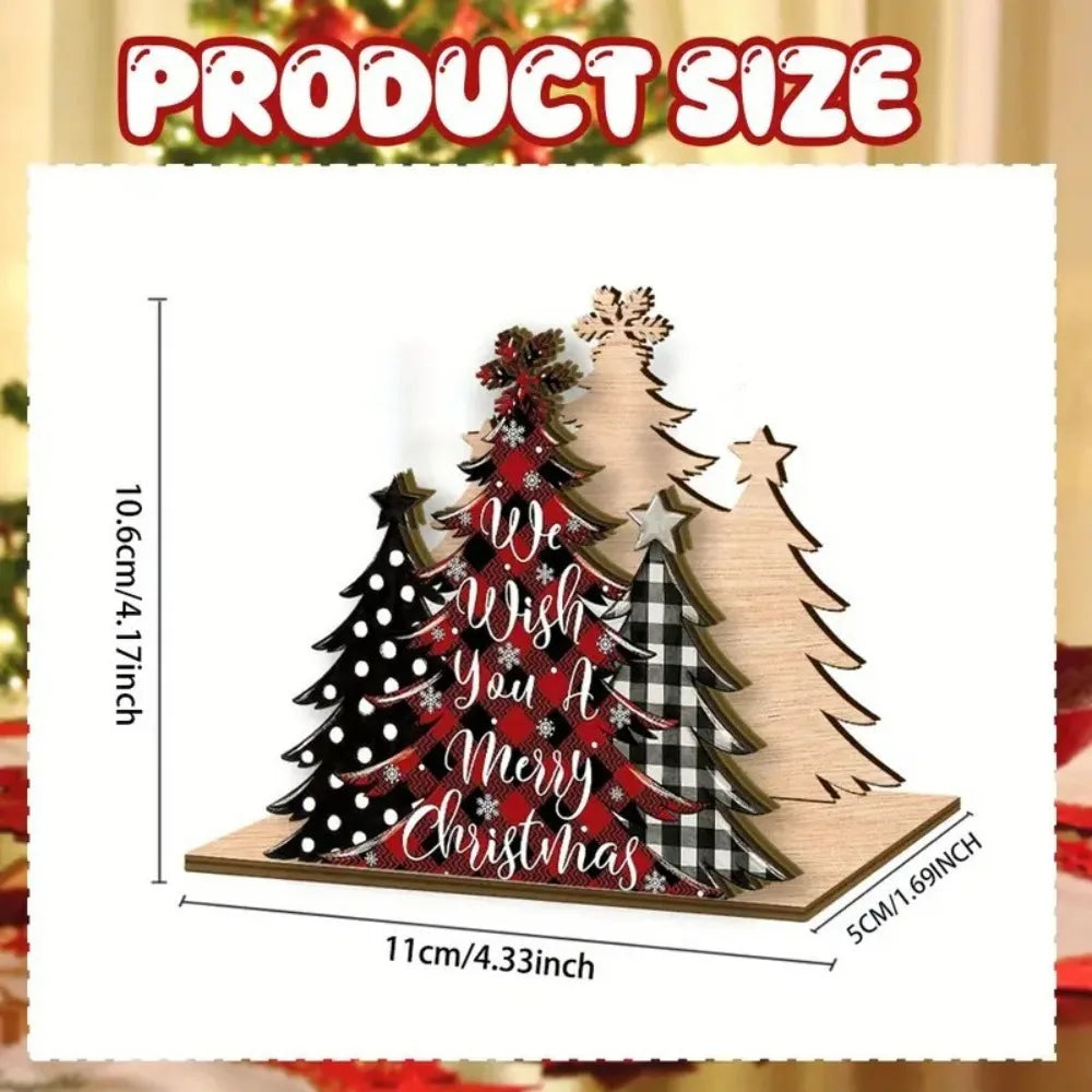 Wooden Christmas Tree Napkin Holder – Tabletop Xmas Decor Napkin Holder Richie's style 2
