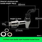 Thermal Insulation Bucket Press Faucet 3/8 & 1/2 Inch Beverage Bucket Faucet Richie's YC-4-7