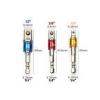 3-Piece Hex Shank Quick-Release Socket Adapter Set | Power Drill Socket Adapter Set Richie's