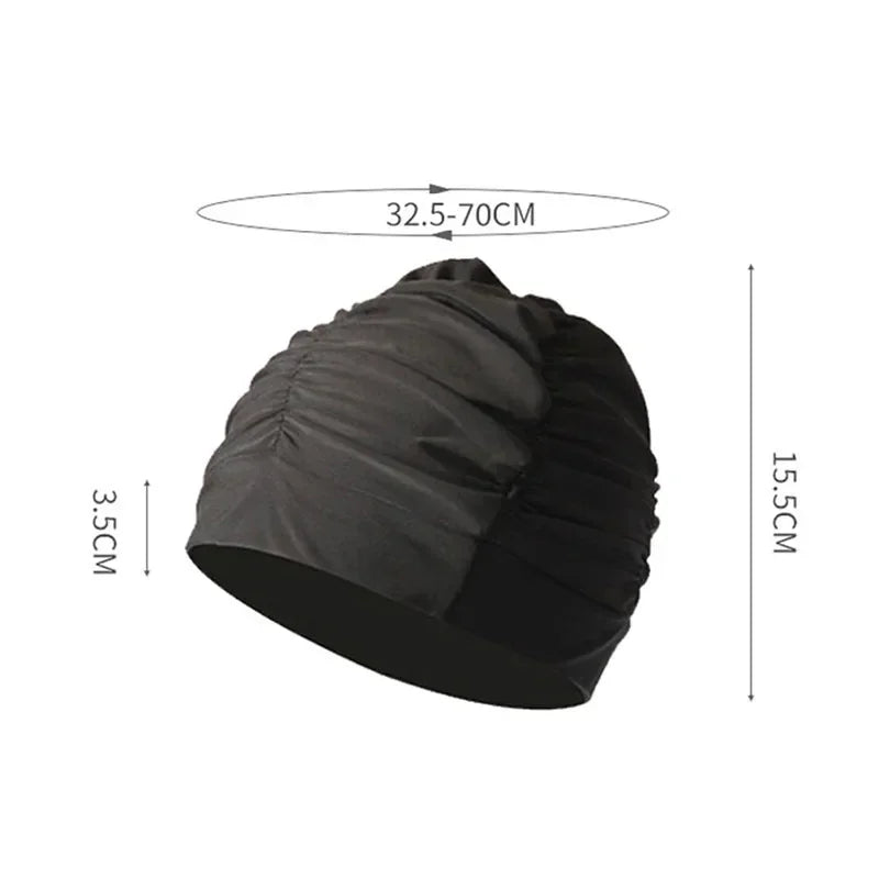 Elastic Swim Cap for Long Hair – Unisex Turban Bathing Cap Swim Cap Richie's