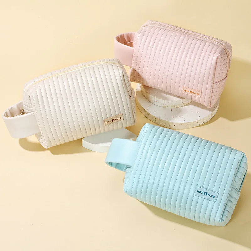 Women's PU Makeup Bag Waterproof Travel Toiletry Organizer Cosmetic Travel Bag Richie's