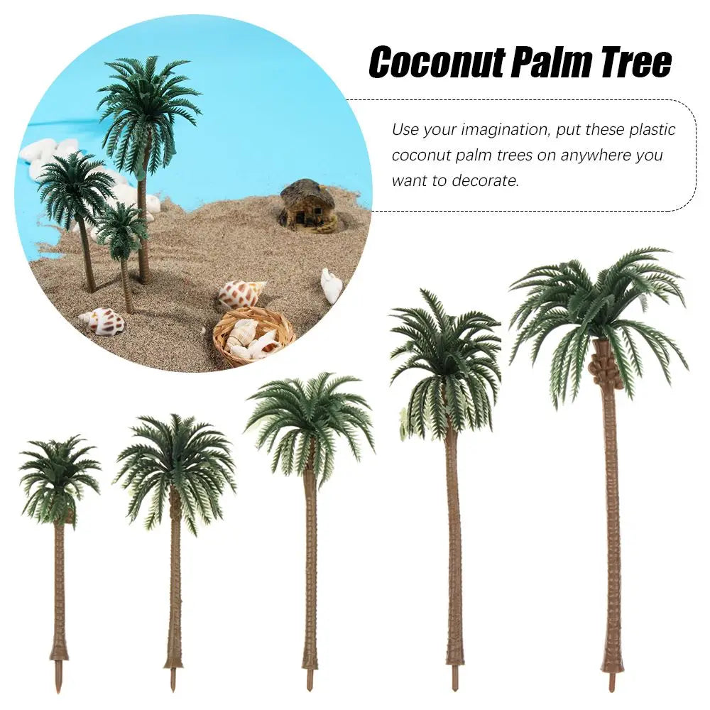 5Pcs Miniature Coconut Palm Tree Models for DIY Micro Landscape Miniature Landscape Model Richie's
