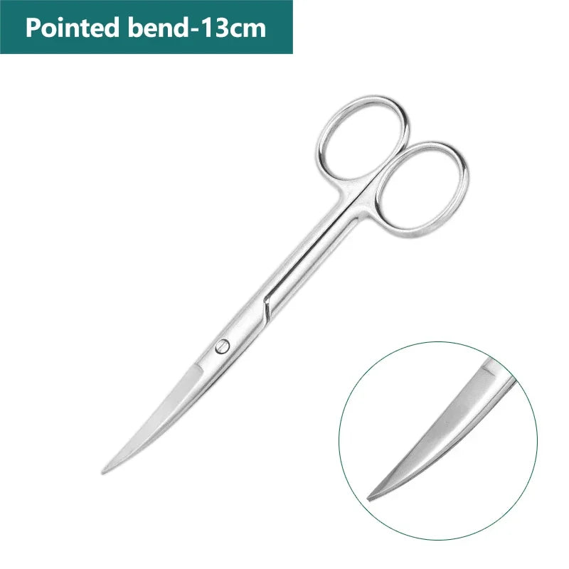 Stainless Steel Vet Scissors – Straight & Curved, 5 Sizes Pet Grooming Scissors Richie's 13CM Pointed Bend