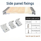 4PCS Aluminum Profile Side Panel Brackets 2020/3030/4040 Aluminum Profile Brackets Richie's