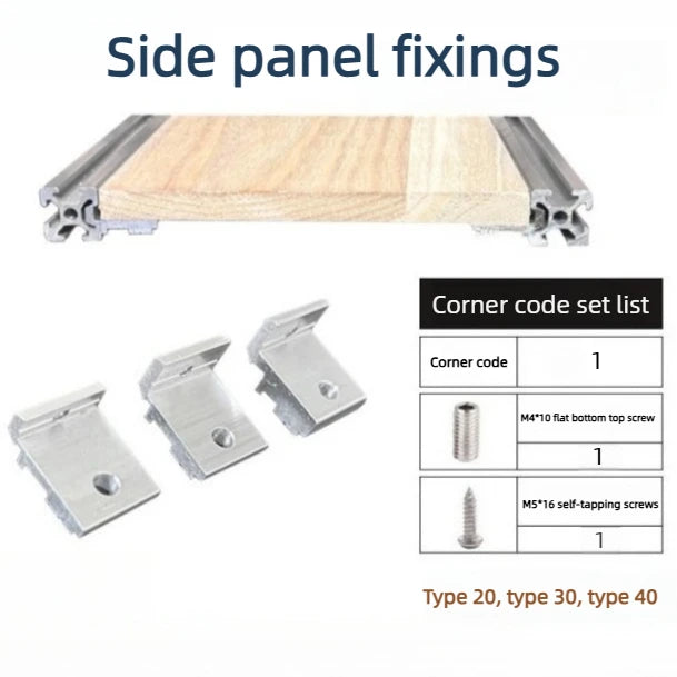 4PCS Aluminum Profile Side Panel Brackets 2020/3030/4040 Aluminum Profile Brackets Richie's
