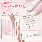 4-Pack Pink Heart Twist Gel Pens – Black Ink Stationery Set Gel Pen Set Richie's