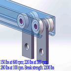 2-Wheel Trolley Assembly Rollers for 1-5/8" Strut Channel Strut Channel Trolley Richie's
