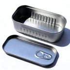Mini Sardine Can Tin Box Silver – Novelty Small Storage Container Novelty Tin Storage Box Richie's