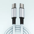 USB-C to USB-C Cable 60W 3A Fast Charging Nylon Braided 1m–2m USB-C Charging Cable Richie's Silver 2m
