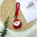 Cartoon Santa Reindeer Keychain – Faux Leather Christmas Pendant Holiday Keychain Richie's