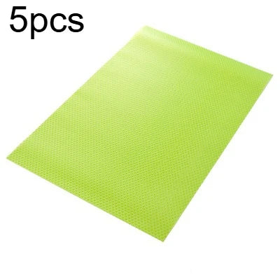 5-Pack Washable Freezer Shelf Liner Mats | Kitchen Organizer Kitchen Shelf Liner Richie's green 5pcs