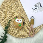 Cartoon Santa Reindeer Keychain – Faux Leather Christmas Pendant Holiday Keychain Richie's